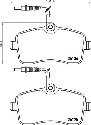 HELLA PAGID 8db355011481 -  Комплект тормозных колодок, дисковый тормоз